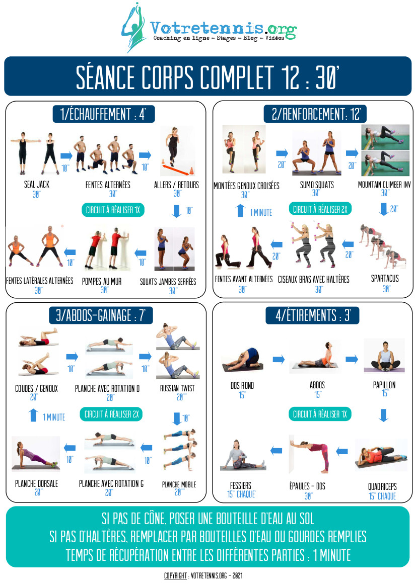 Fiches séances 30'12